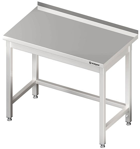 Stalgast Arbeitstisch ohne Grundboden, 2400x600x850 und, mit Verstrebung, mit Aufkantung, verschweißt, VAT24601A
