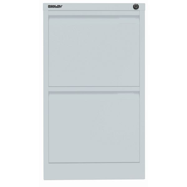 Bisley Hängeregistraturschrank, einbahnig, 2 HR-Schubladen, 145 lichtgrau antibakteriell, 3623145