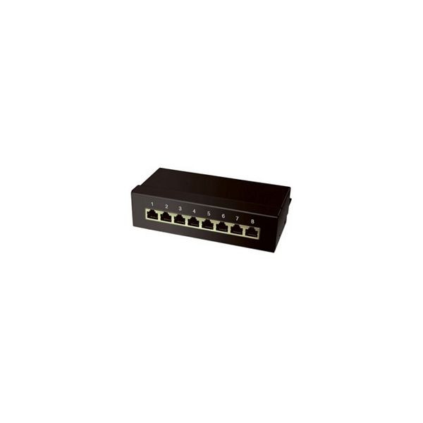S-Conn cat 6 Patchpanel, geschirmt, 8 Ports, 75059