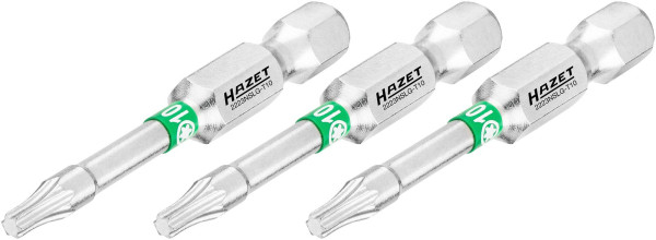 Hazet Bit, Sechskant massiv 6,3 (1/4 Zoll), Innen TORX® Profil, T10, Anzahl Werkzeuge: 3, Lange Ausführung, Schlüsselweite: T10, 2223NSLG-T10/3