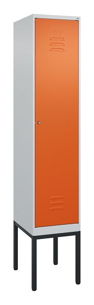 C+P Umkleidespind Classic PLUS mit Mitteltrennwand, Gestell, 2120x400x500mm, 7035/2004, Zylinderschloss, 0800307-12F S10031