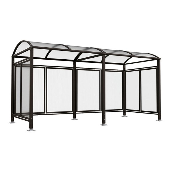 STEIN HGS PROCITY® Fahrradüberdachung Vierkantrohr „M” All-IN-ONE, Breite 5040 mm, Schwarz Ral 9005, 78356.0017