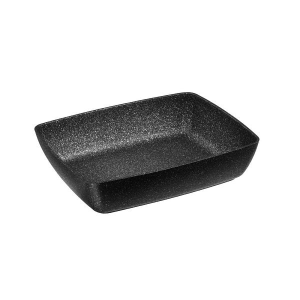 APS Schale GN 1/2 FrostFire, Aluminium, Antihaftbeschichtung, 32,5 x 26,5 cm, Höhe 7,5 cm, 4,5 Liter, Schwarz-silber, 30507