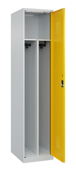 C+P Spind Evolo PLUS, 1 Abteil, 1850x400x500mm, 7035/1023, Verschluss Zylinderschloss, 049000-12F S10028