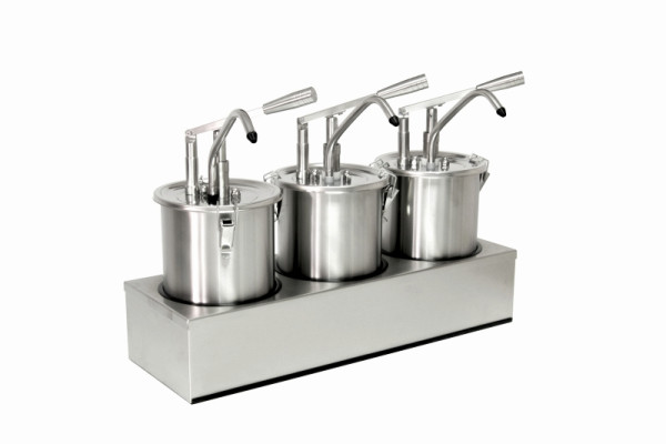 Schneider Dosierspender 3-fach, Inhalt 3x5 Liter, Höhe: 435 mmxØ180 mm, 152402