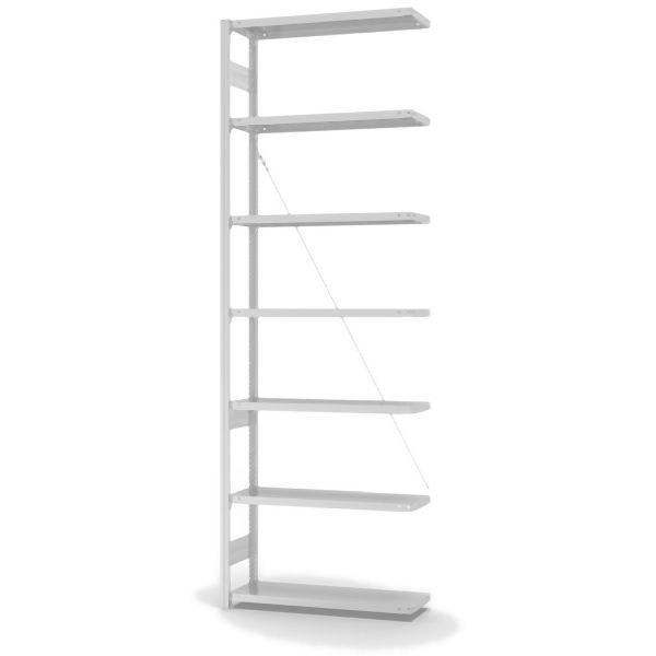 hofe AntiBac Anbauregal, zerlegt, 7 Böden 3000 x 300 x 1000 mm, Antibakterielle Beschichtung in weiß (ähnlich RAL 9016), HKA30310ANT
