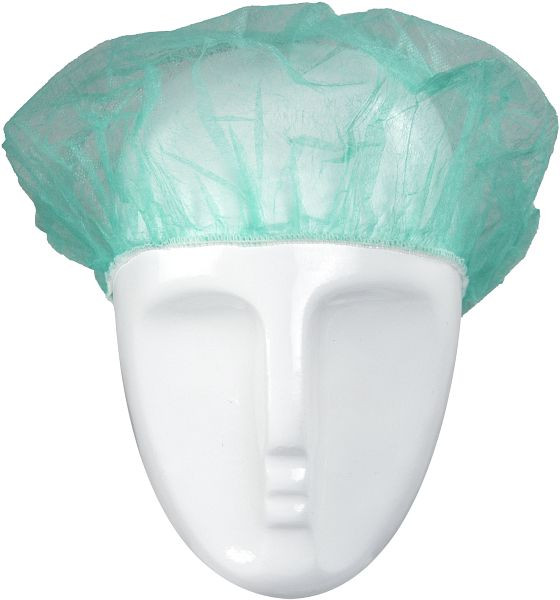 ASATEX Kopfhaube, Barettform, Polypropylen, Durchmesser 52cm, Farbe: grün, VE: 1000 Stück, H52G