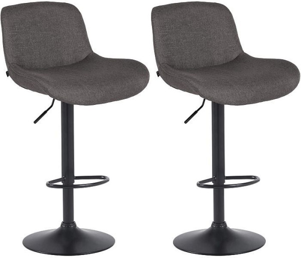 CLP Barhocker Solon Schwarz Stoff, dunkelgrau, VE: 2 Stück, 326601