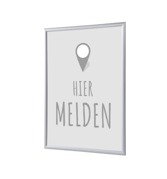 Showdown Displays Klapprahmen A1 Komplettset Hier Anmelden Grau Niederländisch, KRA1G25LPPI449