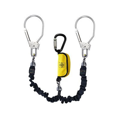 Preising Y-Verbindungsmittel mit 3 Wirbeln, Karabiner 1485+1502, 1,9 m, 140 kg, Gewebeschlauch mit Elastikband, 1542_1485_3W_1502-019