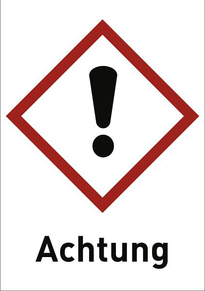 Moedel Gesundheitsgefahr (GHS 07) Achtung, Folie, 18x26 mm, VE: 30 Stück/Bogen, 56438