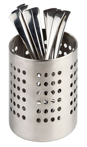 APS Besteckständer, Ø 12 cm, Höhe: 13,5 cm, Edelstahl, matt poliert, 11922