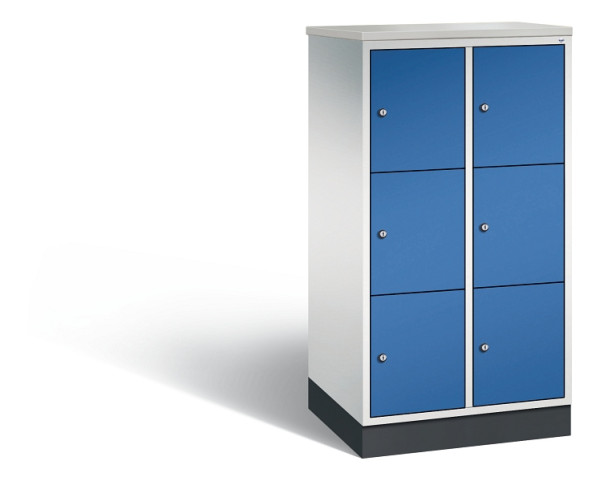C+P Schließfachschrank Intro, H1255xB620xT490mm, 7035/5010, 8573-201 S10319