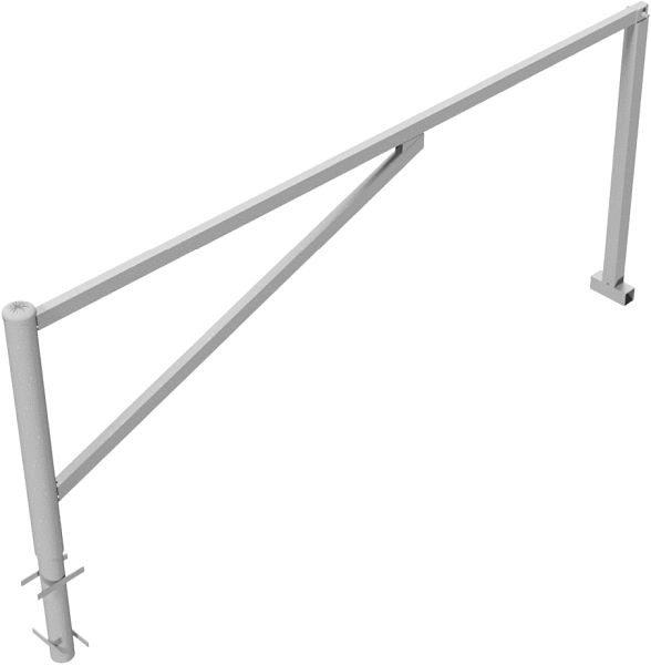 Schake Drehschranke, zum Einbetonieren, feuerverzinkt, lichte Weite: 3000 mm, für Vorhangschloss, 413_300V