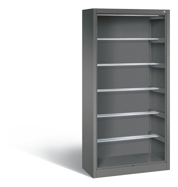 C+P Stahlregal mit Rückwand Acurado, H1950xB930xT400mm, Farbe: Vulkangrau, 9160-600 S10010