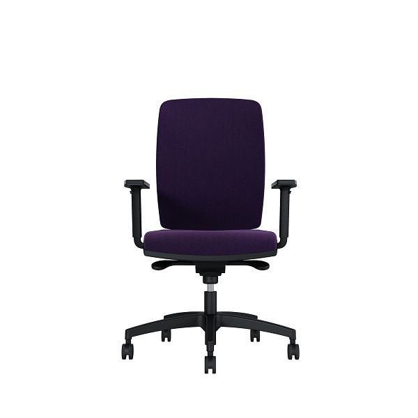 Bisley Bürodrehstuhl Cometa, Gepolsterte Rückenlehne, Höhenverstellbare Armlehnen, Kunststofffußkreuz, TN9406 plum, COMEGKLTN9406