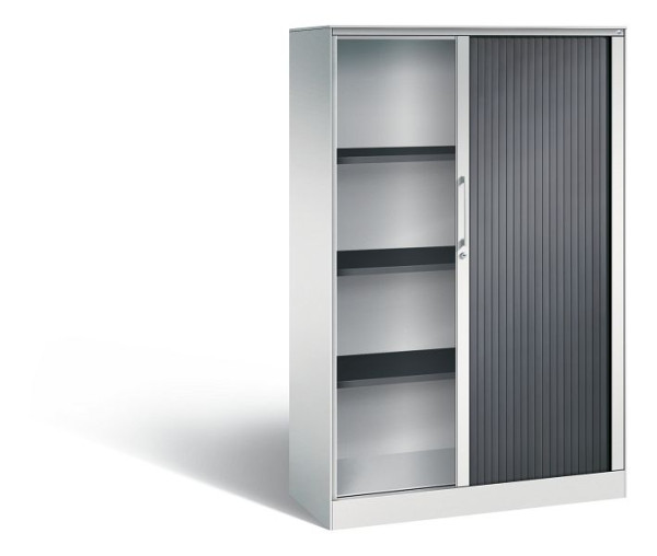 C+P Rollladenschrank Asisto, H1639xB1000xT435mm, Farbe: Lichtgrau / Schwarzgrau, Bügelgriff, 4 OH, 143012-000 S10063