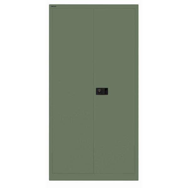 Bisley Flügeltürenschrank UNIVERSAL, 3 Fachböden für 4 Ordnerhöhen, 623 olivgrün, Belastbarkeit: 70kg je Fachboden, E722A03623