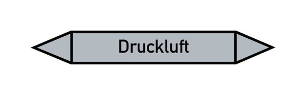 Schilder Klar Rohrleitungskennzeichen Druckluft, 100x15 mm Folie selbstklebend, 101509/60