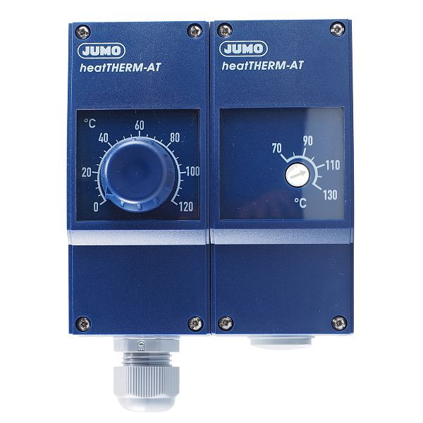 JUMO Doppelthermostat (TR/STW), 0 bis 120 °C und 70 bis 130 °C, Fernleitung 2000 mm, 60003195