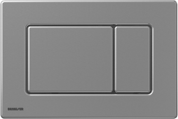 Benkiser Betätigungsplatte Spülkasten, Edelstahl für Zwei-Mengenspülung, inkl. Befestigungsmaterial, Maße 165 x 247 mm, 895909C