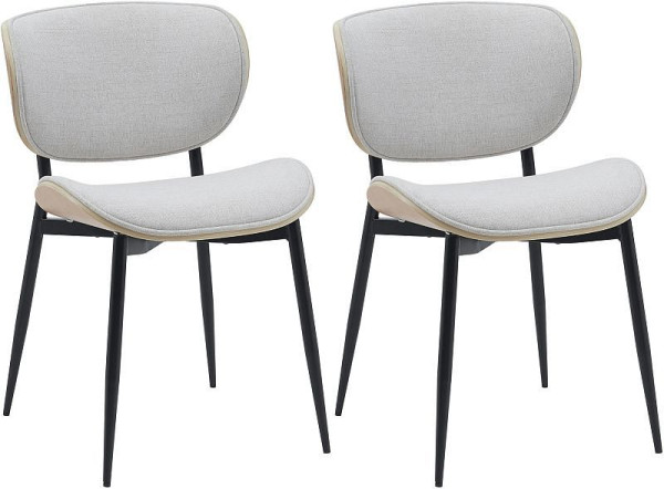 CLP Esszimmerstuhl Enid Stoff, natura/creme, VE: 2 Stück, 326811