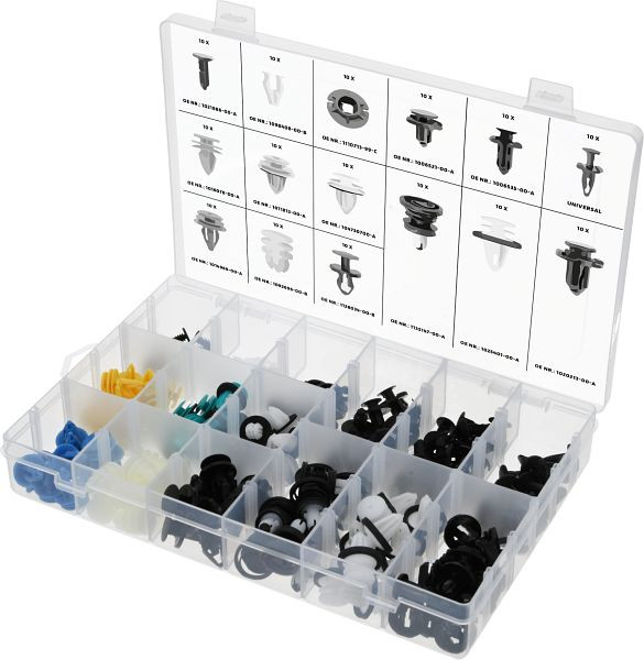 SW-Stahl Befestigungsclip Sortiment, Tesla, 150-teilig, S8014