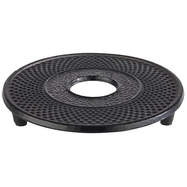 APS Untersetzer -ASIA-, Ø 13,5 cm, Höhe: 1,5 cm, Gusseisen, schwarz, mit Antirutsch-Füßchen, 10993