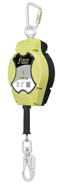 Kratos HELIXON Stahldrahtseil, Höhensicherungsgerät mit automatischem Rückzug 20 m, Nurfür den vertikalen Gebrauch, FA2040220
