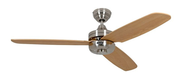 CasaFan Deckenventilator Night Flight Chrom gebürstet-Buche mit Fernbedienung, 9313224