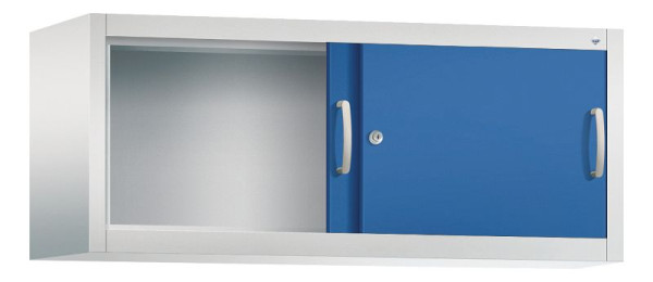 C+P Aufsatzschrank Acurado, H500xB1200xT400mm, Farbe: Lichtgrau / Enzianblau, Bügelgriff, 1 OH, 2044-00 S10041