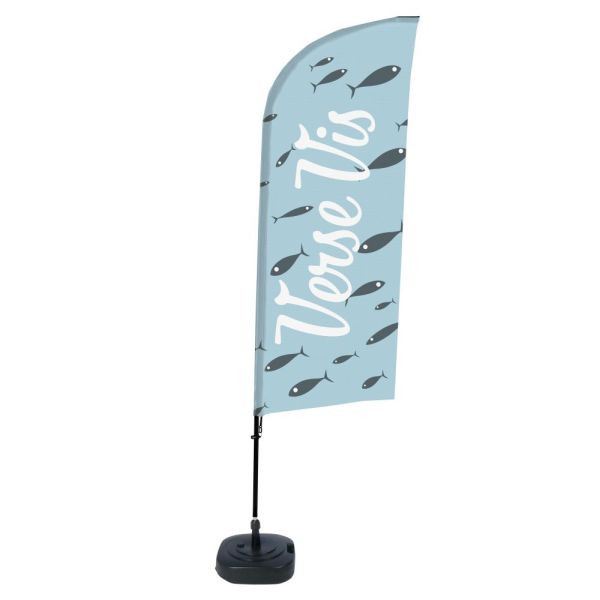 Showdown Displays Beachflag Alu Wind Komplett-Set Frischer Fisch Niederländisch, BFAW310-WT21-I74