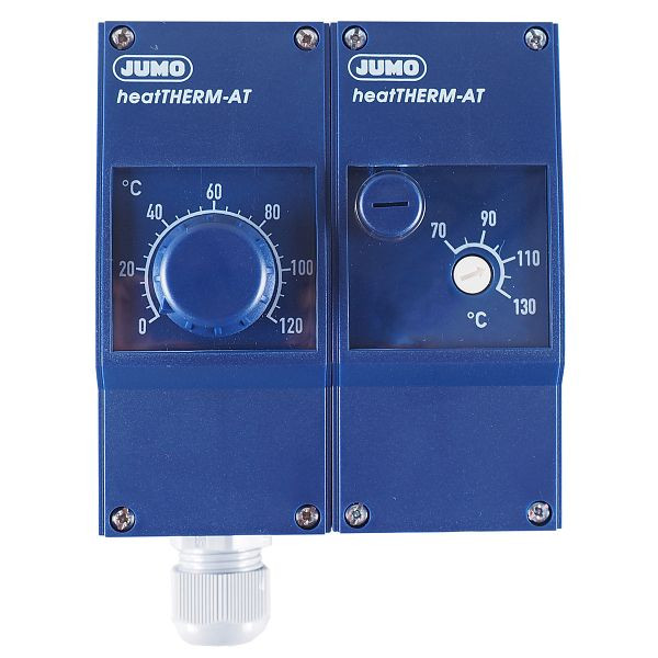 JUMO Doppelthermostat (TR/STB), 0 bis 120 °C und 70 bis 130 °C, Fernleitung 2000 mm, mit Schutzhülse, 60003232