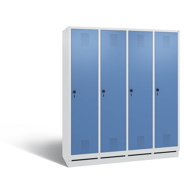 C+P Spind Evolo, 4 Abteile, H1800xB1590xT500 mm, Grau/Fernblau, 48020-42 S10203