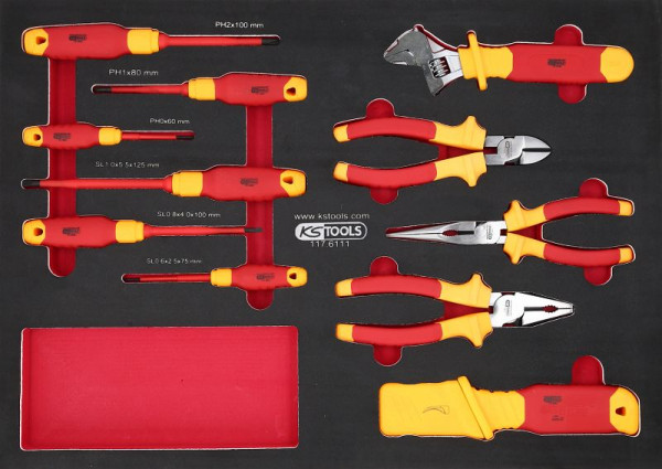 KS Tools VDE Zangen- und Schraubendreher-Satz, 11-tlg, 117.6111
