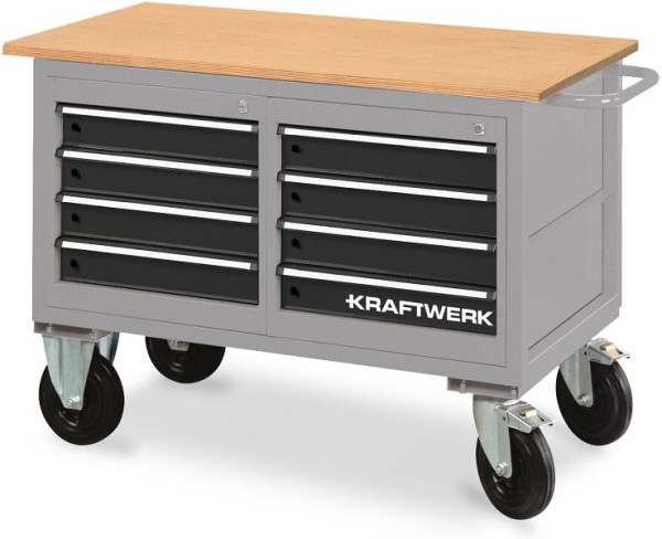 Kraftwerk Werkstattwagen mit 8 Schubladen, 835x1300x600 mm, 121 KG, 143.835.009