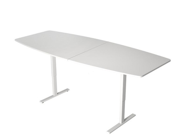 Kerkmann Konferenztisch, Move 3, B 2500 x T 1050 mm, elektrisch höhenverstellbar von 720-1200 mm, Weiß, 10306010