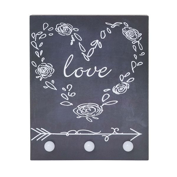 Mendler LED-Bulb Bild Leuchtbild, Wandbild 25x20cm, Love, 57089