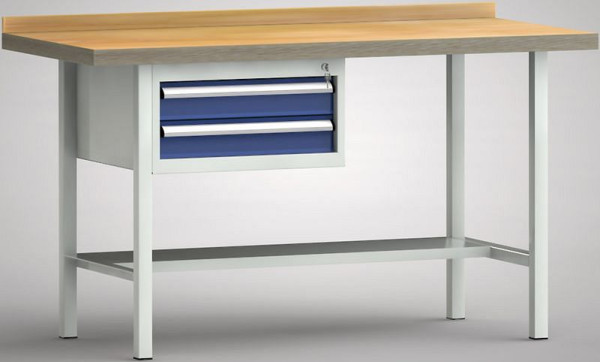 KLW Profi-Werkbank - 1500 x 700 x 905 mm L x T x H (ERGO-Version), links 100EA/100EA, WP102E-1500M45-E1620
