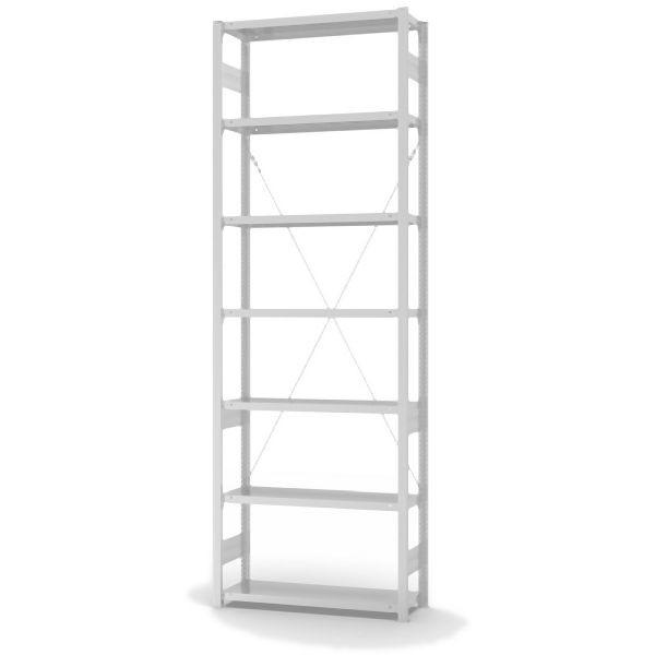 hofe AntiBac Grundregal, zerlegt, 7 Böden 3000 x 300 x 1000 mm, Antibakterielle Beschichtung in weiß (ähnlich RAL 9016), HKG30310ANT