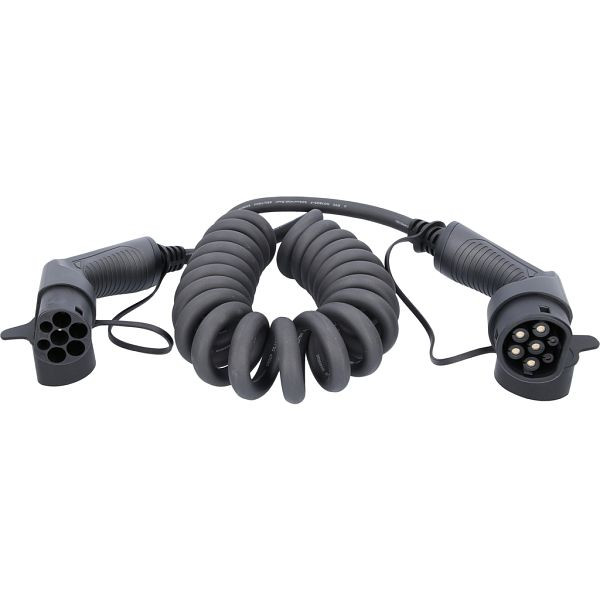 KS Tools Ladekabel, spiral, Typ 2 / Typ 2 22 kw, 400 v, 32 a, 5 Meter, 117.7385