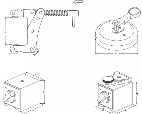 HoldTec Schraubklemme 75mm mit Kunststoffschutz mit Innengewinde M8, HT0125MG