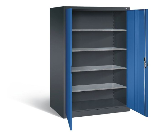 C+P Werkzeugschrank Acurado, H1950xB1200xT800mm, Farbe: Schwarzgrau / Enzianblau, Muldengriff, 8934-00 S10259
