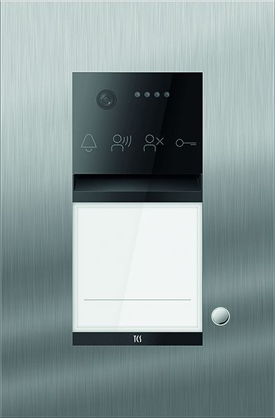 TCS Türkontrollsystem PES PRO IP Video Außenstation 1T 1 Spalte UP Edelstahl, AVU400101-0030