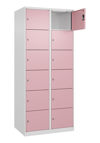 C+P Schließfachschrank Evolo PLUS, 12 Fächer, 1850x800x500mm, 9016/3015, 049000-226 S10018