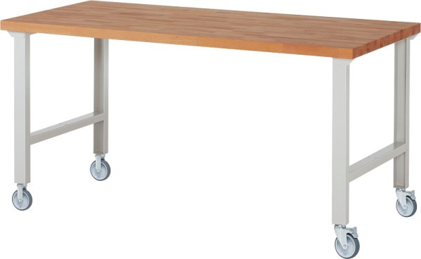 RAU Fahrbare Werkbank 7000-1, 2000x900x1000mm, je 2 Bockrollen und Lenkrollen, 05-7000-1-209B4S22.12