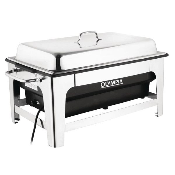 Olympia elektrischer Chafing-Dish, Kapazität: 13,5 l, 36,2 x 63,8 x 34,7 cm, Edelstahl, CM266