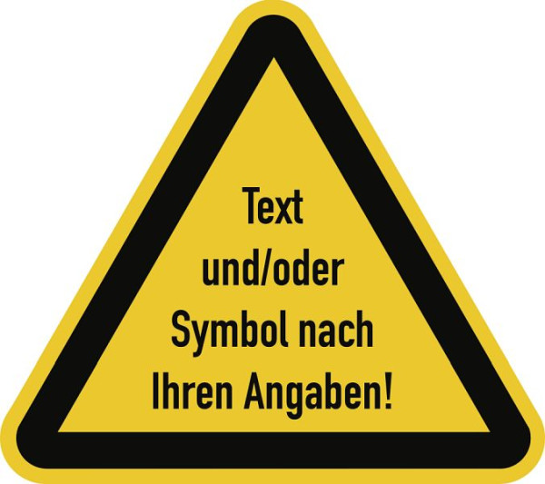 Moedel Warnzeichen - Text und/oder Symbol nach Ihren Angaben, Folie, 30 mm Seitenlänge, 58981