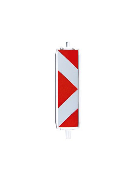 Schake Kunststoffbake Typ 60, Stutzen unten 60 x 60 mm, oben Ø42 mm, Folie Typ 1, pfeilförmig, doppelseitig rechts- / linksweisend, rot / weiß, 36055P