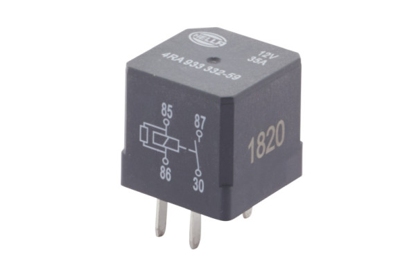 HELLA Relais, Arbeitsstrom, 12V, 4-polig, Schließer, 35A, 4RA 933 332-591